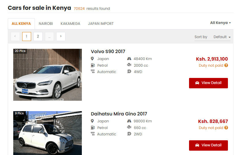 buying a used car online