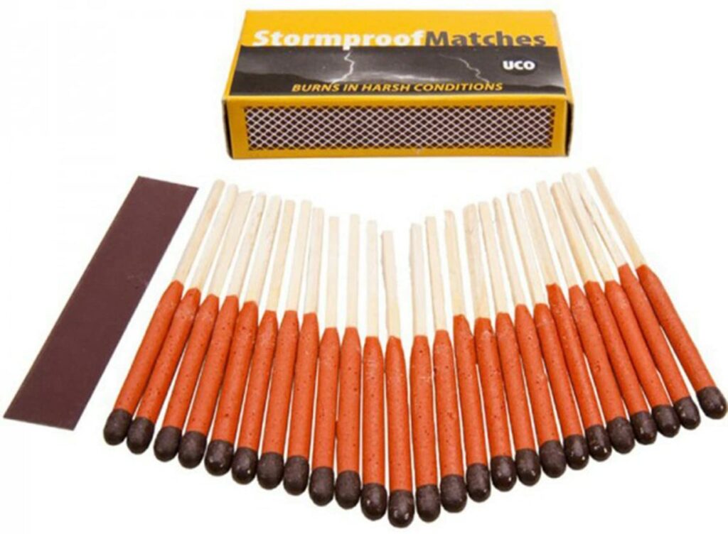 waterproof matches essential on car