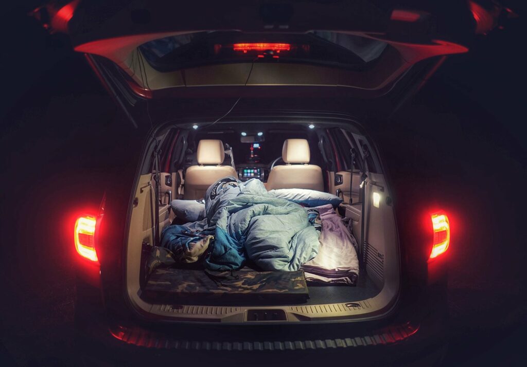 sleeping bag essential on car